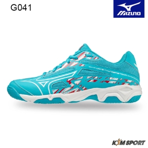 Giày Cầu Lông Mizuno Wave Thunderstorm Xanh Trắng Chính Hãng